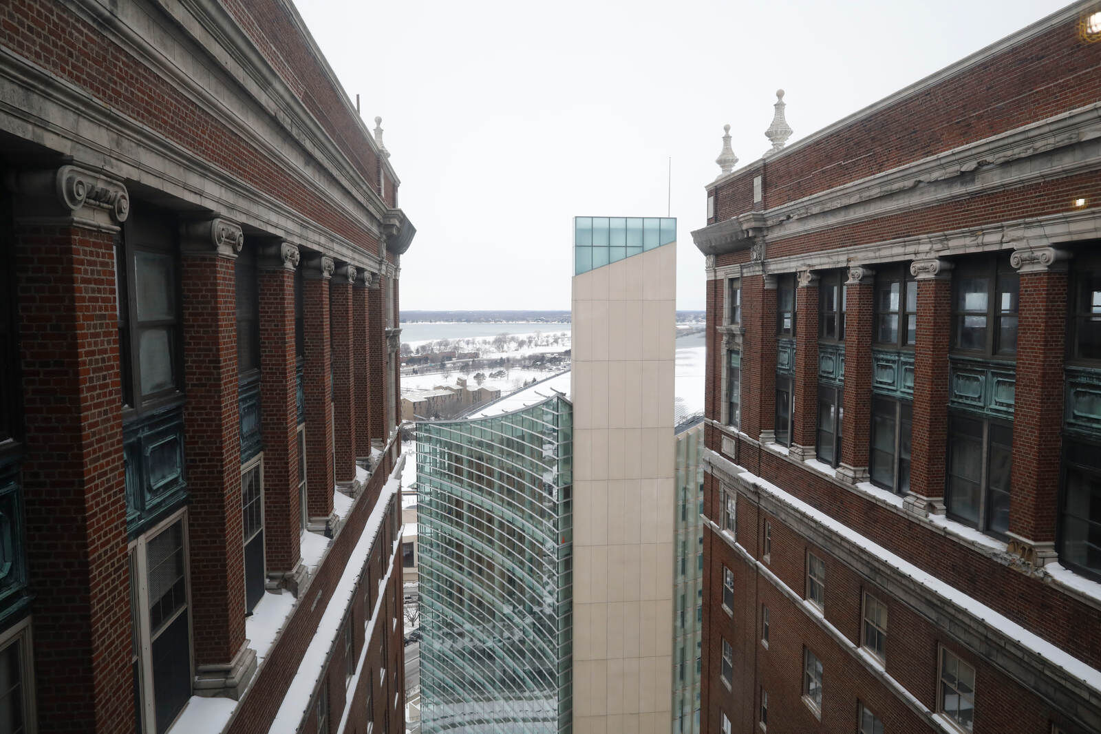 View between the towers